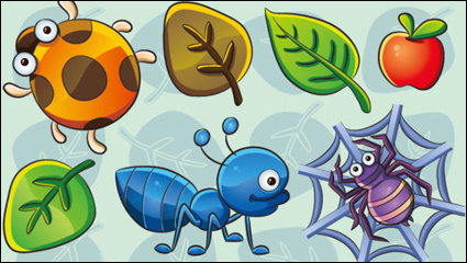 Die niedlichen Insekten Anlage 02 - Vektor Material