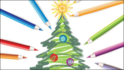 Verzierter Weihnachtsbaum 02 - Vector