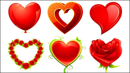 Valentinstag romantische Elemente 02 - Vektor Material