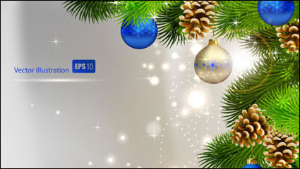 Die exquisite Weihnachtskugel Hintergrund 01 - Vektor Material