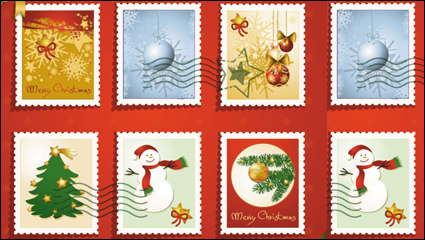 Weihnachtsmarken der Elemente 03 - Vektor Material