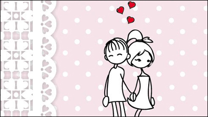 Vektor-Material - Line basiert auf Valentinstag Abbildungen 04 ausgestellt