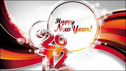 2012 font Grafikdesign Hintergrund 03 - Vektor Material
