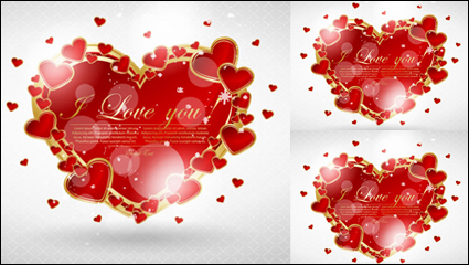 Valentinstag Grußkarte 03 - Vektor Material