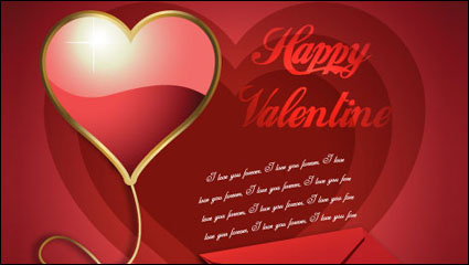 Schöne Valentine Hintergrund 05 - Vektor Material