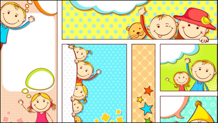 Cartoon Illustration Banner-Vektor-Material