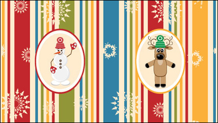 Cartoon Weihnachten Muster Hintergrund 01 - Vektor Material