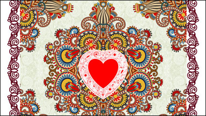 Heart-shaped Valentine card 01 - Vektor Material