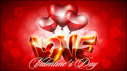 Fancy Valentine Hintergrund 04 - Vektor Material