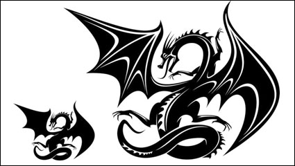 Dragon-förmige Muster 06 - Vektor Material