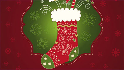 Schöne Weihnachtskarte 01 - Vektor Material
