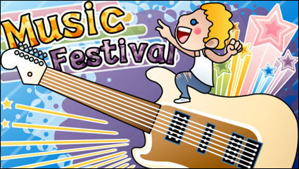 Cartoon Musik Illustrator 01 - Vektor Material