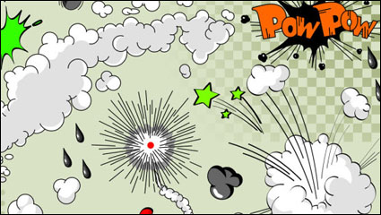 Cartoon Explosion Muster 02 - Vektor Material