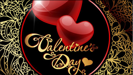 Retro Valentine card 01 - Vektor Material