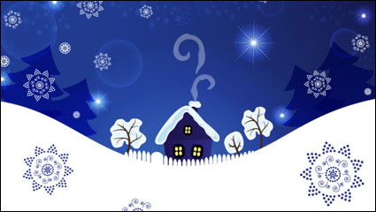 Weihnachten blauen Hintergrund 04 - Vektor Material