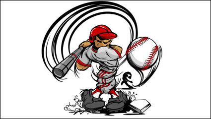 Cartoon Baseball-Charakter 04 - Vektor Material