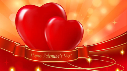 Schöne Valentine Hintergrund 03 - Vektor Material