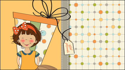 Nette Karikatur Illustrator 04 - Vektor Material