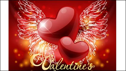 Retro Valentine card 02 - Vektor Material