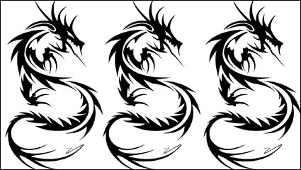 Dragon-förmige Muster 03 - Vektor Material