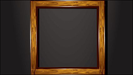 Vintage-Holz-Rahmen 04 - Vektor Material