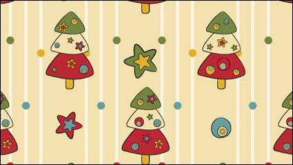 Cartoon Weihnachten Muster Hintergrund 04 - Vektor Material