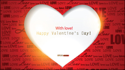 Schöne Valentine card 02 - Vektor Material