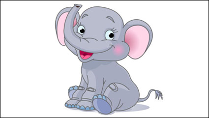 Cartoon Elephant 01 - Vektor Material
