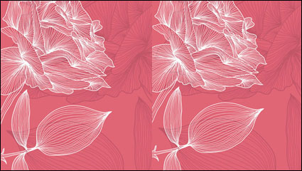 Die Linien frische Blumen 01 - Vektor Material