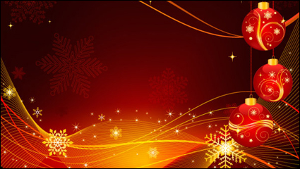 Schöne Weihnachts-Ball Hintergrund 02 - Vektor Material