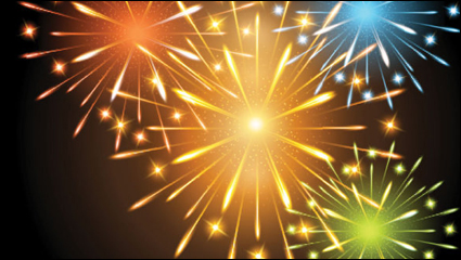 Schillernde Effekte Feuerwerk 01 - Vektor Material