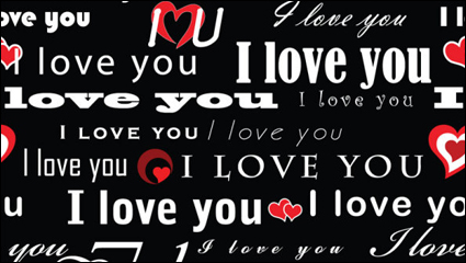 Valentine Herzen Hintergrund 03 - Vektor Material