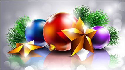 Schöne Weihnachten dekorativen Hintergrund 01 - Vektor Material