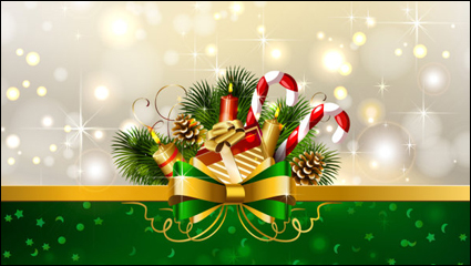 Weihnachtsdekoration Hintergrund 01 - Vektor Material