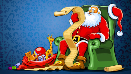 Cute Santa Claus Illustrator 03 - Vektor Material