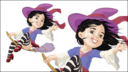 Cartoon Witch 04 - Vektor Material
