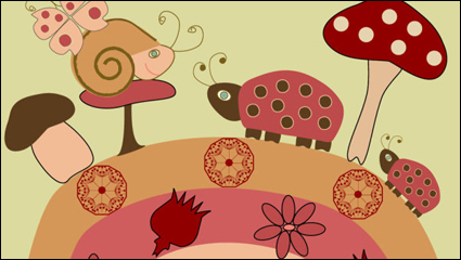 Cartoon Illustration Hintergrund 02 - Vektor Material