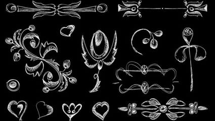 European-style Lochmuster Linie Entwurf 02 - Vektor Material