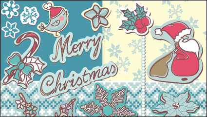 Weihnachtsdekoration Aufkleber 01 - Vektor Material