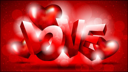 Fancy Valentine Hintergrund 02 - Vektor Material