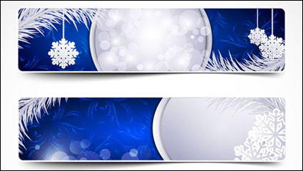 Schöne Weihnachten Schneeflocke Banner - Vektor Material