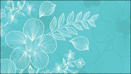 Linien Flowers 03 - Vektor Material