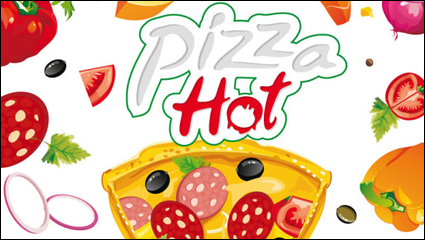 Cartoon Pizza 02 - Vektor Material