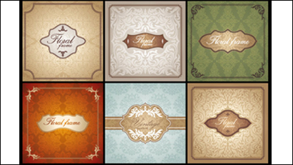 Klassische floral card background 02 - Vektor Material