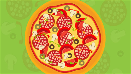 Pizza Illustrator 02 - Vektor Material