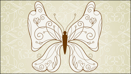 Schöne Schmetterling Muster 05 - Vektor Material
