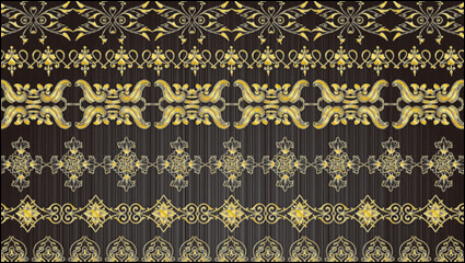 Gold Lochmuster 01 - Vektor Material