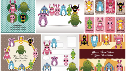 Cartoon Illustrator von Kinderbchern 03 - Vektor Material