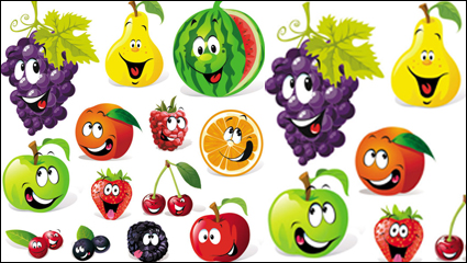 Cartoon Obst Ausdruck - Vektor Material