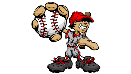 Cartoon Baseball-Charakter 03 - Vektor Material